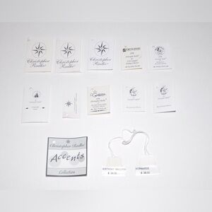 (13) Christopher Radko Christmas Ornament Tags Lot Vintage